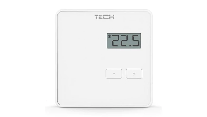 TECH ST-294 V1 - Regulator pokojowy przewodowy dwustanowy biały