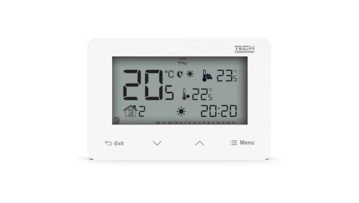 TECH ST-293z V2 - Regulator pokojowy bezprzewodowy dwustanowy kolor biały zasilany 230V