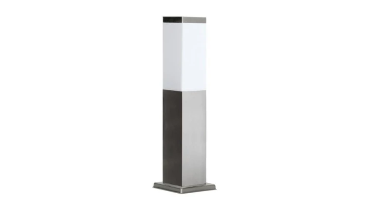 Oprawa oświetleniowa zewnętrzna, stojąca Inox Kwadratowa SS802-450, E27 max 40W, kolor srebrny, 0438621