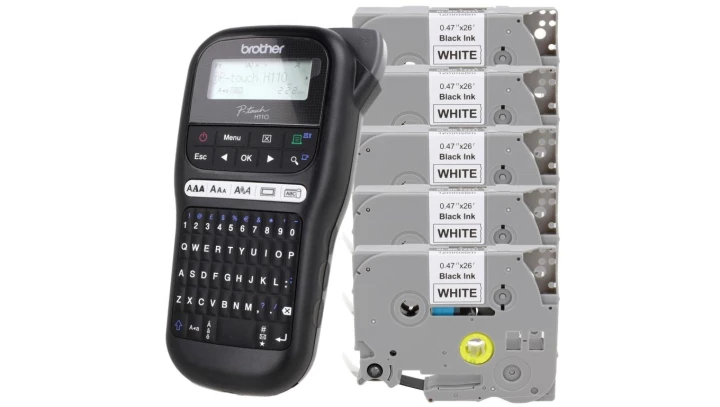 Drukarka etykiet Brother PT-H110 + 5 x zamiennik taśmy TZE-231