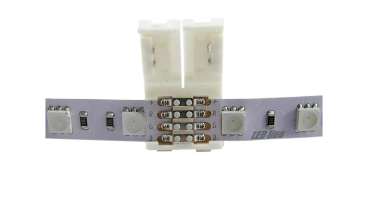 LED line złączka do taśm LED CLICK CONNECTOR podwójna 10 mm 4 PIN RGB