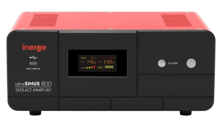 Zasilacz awaryjny ultraSinus 800 D (800VA/480W) 12V/230V EPS-12-800-D4 INERGE