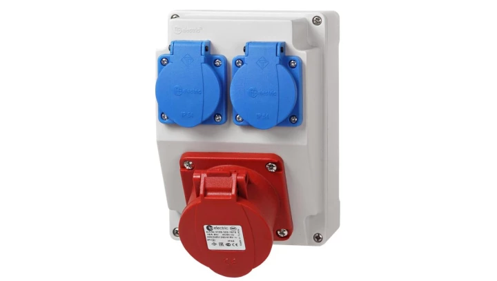 ROZDZIELNICA BUDOWLANA GNIAZDO STAŁE 32A 4P 2X230V RSJ324-2