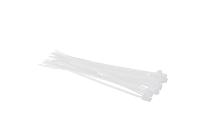Opaska taśma trytytka zaciskowa kablowa 200x4,6mm biała 100szt / 08296