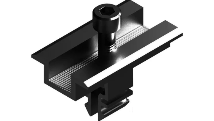 Klema środkowa Dł: 50 mm czarny na KLIK