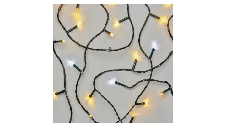 Lampki choinkowe Classic 120 LED 12m ciepła biel + zimna biel miga, IP44, timer D4AN02