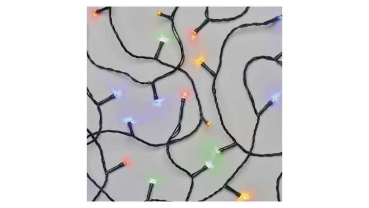 Lampki choinkowe 240 LED 24m, multikolor, zielony przewód, 8 programów, IP44 D4AM10