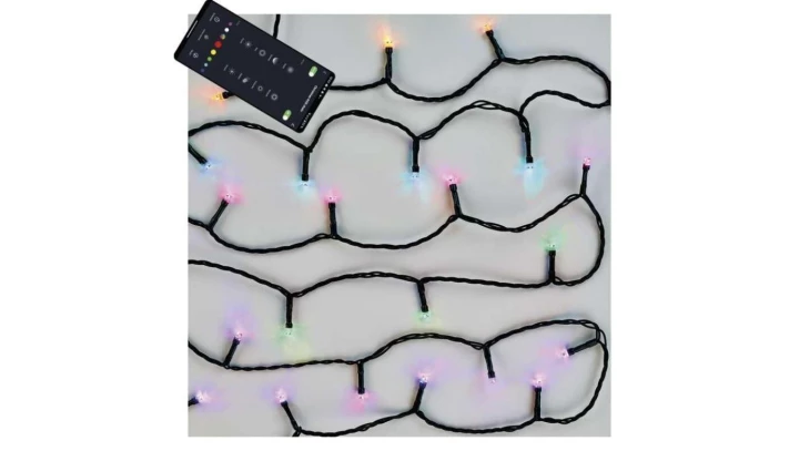 Lampki choinkowe GoSmart 180LED 18m, RGB, czarny przewód, 64 programów, IP44, Wi-Fi D4ZR03