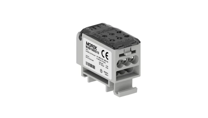 Blok dystrybucyjny - rozdzielczy OJL80A szary AL/CU we: 2x 2.5-16mm² wy: 6x 2.5-6mm², 1000VAC/1500VDC MAB1080S10