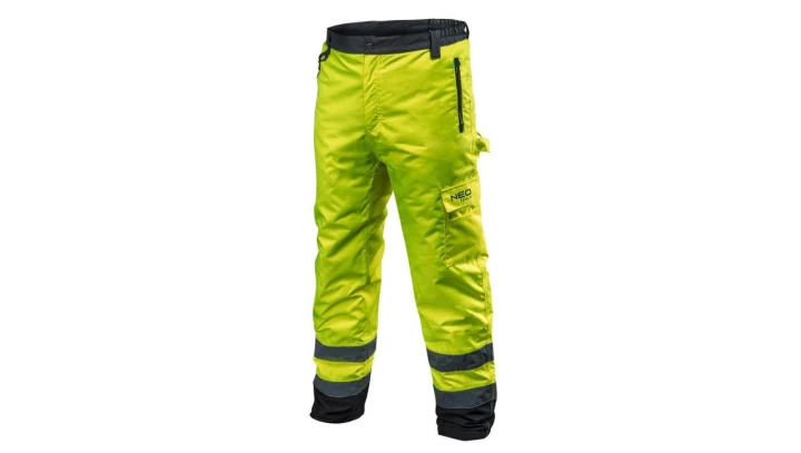 Spodnie robocze ostrzegawcze ocieplane, żółte, rozmiar M 81-760-M