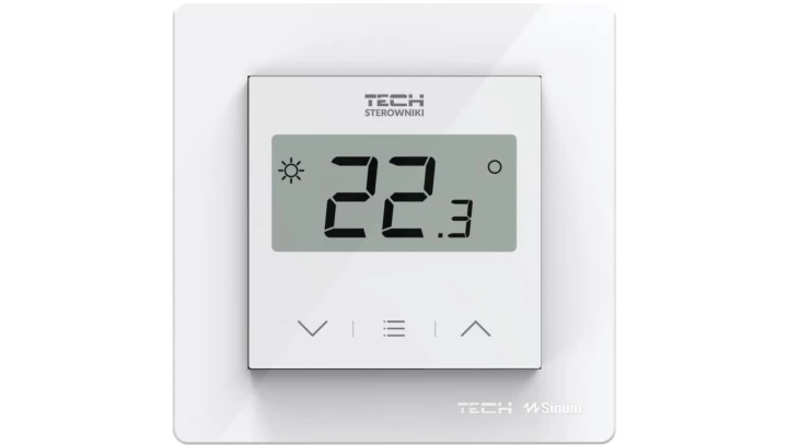 SINUM F-8z Regulator pokojowy bezprzewodowy kolor biały