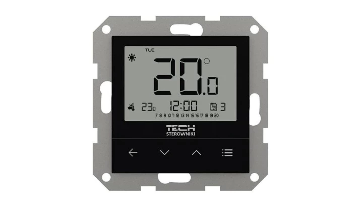 TECH F-4Z V2 - Regulator pokojowy bezprzewodowy doramkowy kolor czarny