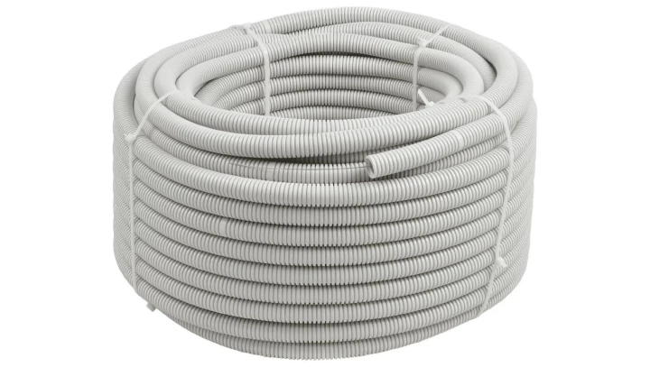 RURA PESZEL KARBOWANA 50mm SZARA Z PILOTEM 25M