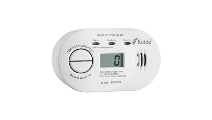 Kidde Czujnik tlenku węgla K5DCO z wyświetlaczem bateryjny