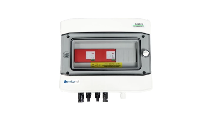 Rozdzielnica przył. hermetyczna EMITER z ogranicznikiem przepięć DC Dehn 1000V typu 1+2, 2x łańcuch PV, 2x MPPT, EM-6_DC