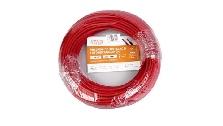 Przewod KENO 4mm2 czerwony opakowanie 50m kabel-4mm-red-50m