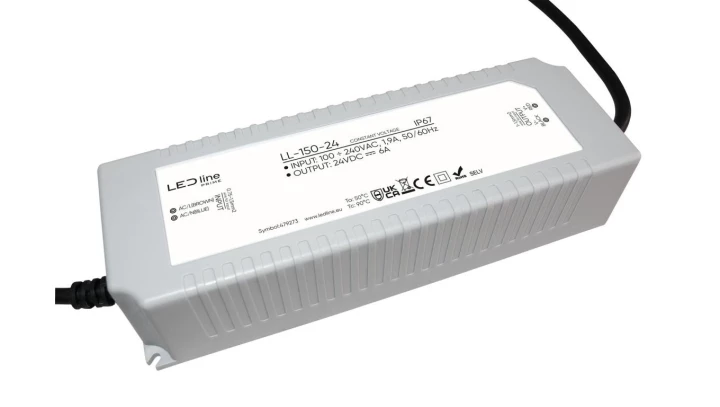 Zasilacz do taśm LED line PRIME 150-24 wodoszczelny IP67 24V 150W 5 lat gwar.