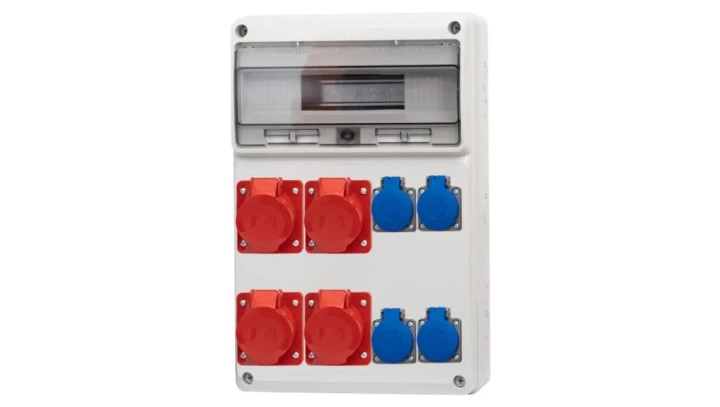 Rozdzielnica LEGATO 16M - gniazda 4x16A 5p, 4x230V /16 modułów/