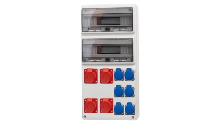 Rozdzielnica LEGATO 32M - gniazda 4x32A 5p, 6x230V /32 moduły/