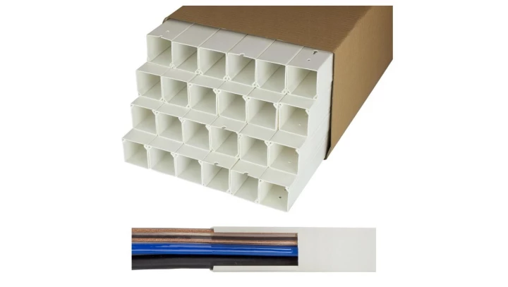 Listwa elektroinstalacyjna kanał kablowy STANDARD BKK 40x40mm korytko z pokrywą KARTON=50m (25szt)