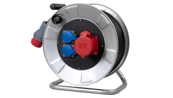 Przedłużacz siłowy na bębnie metalowym BORDO-320 32A 5p, 2x230V, wt.32/5, OPD 5x4 /20m/