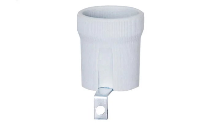 Oprawka porcelanowa E27 typ 426, 4A, 250V z uchwytem