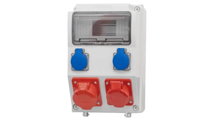 Rozdzielnica budowlana MEDIOLAN 1x5P 16A 1x5P 32A 2x2P+Z 9 modułów ITALINE ITA00122 ELIT50532