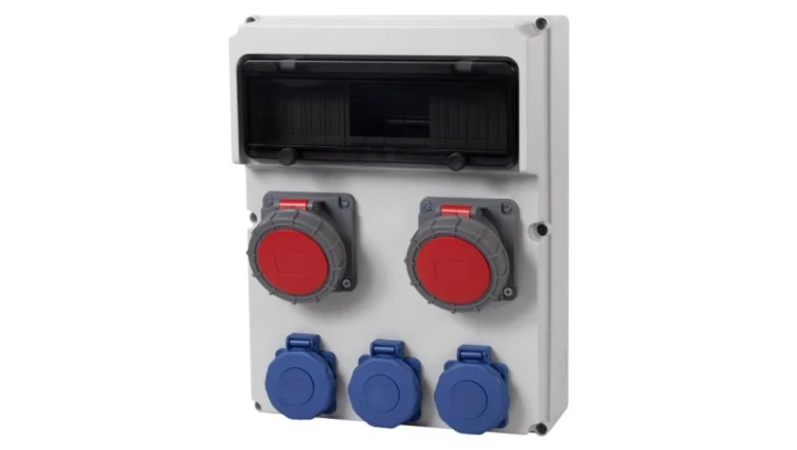 Rozdzielnica FEMO 13M - gniazda 2x32A 5p, 3x230V IP65 /13 modułów/