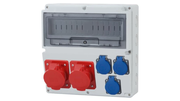 Rozdzielnica LAGO 14M - gniazda 2x32A 5p, 3x230V /14 modułów/