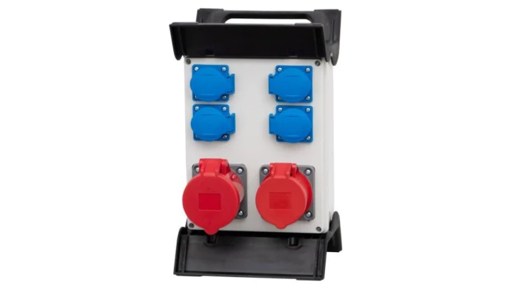 Rozdzielnica R-240 - gniazda 16A 5p, 32A 5p, 4x230V na stelażu plastikowym