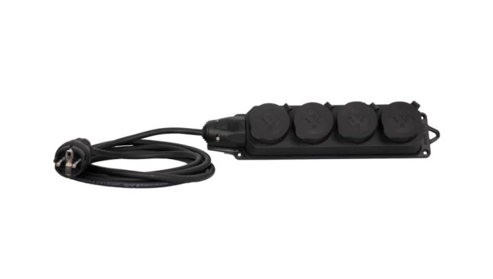 Przedłużacz listwowy gumowy 4x230V(4x2P+Z) OW (H05RR-F) 3x2,5-25m