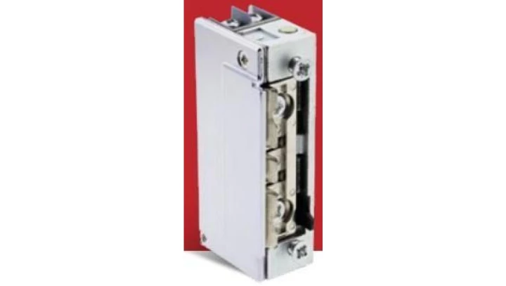 Wąski eklektrozaczep 16mm symetryczny rewersyjny z wyślizgiem 10-24V DC