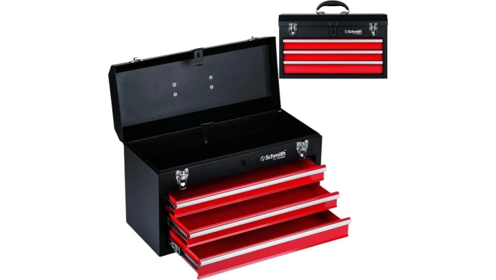 Skrzynka szafka narzędziowa warsztatowa walizka 3 szuflady stalowa Schmith
