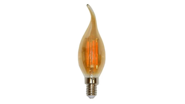 Żarówka LED Filament B CA35 E14 4W 2200K gold.