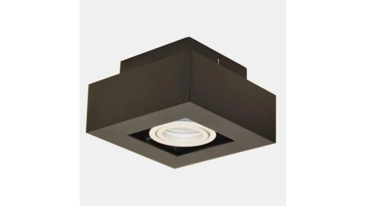 Oprawa sufitowa Pita Black+White ruchoma kwadrat a