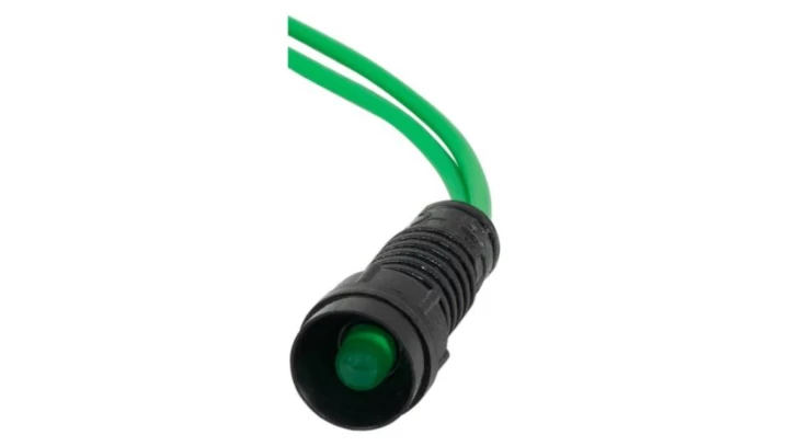 Kontrolka diodowa fi 5mm, 24V zielona/green