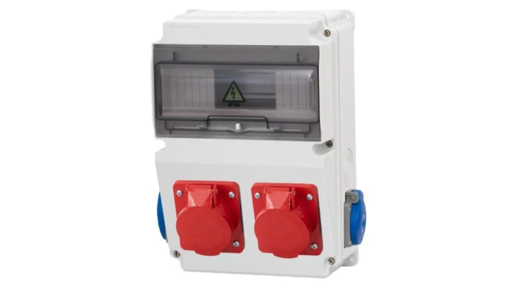 Rozdzielnica LAGO 10M - gniazda 16A 5p, 32A 5p, 2x230V /10 modułów/