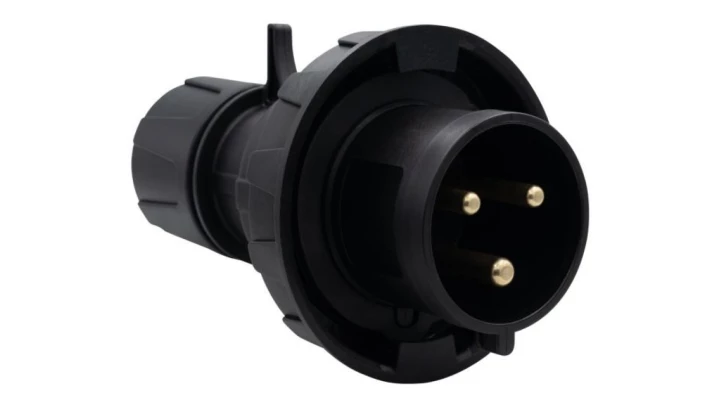 Wtyczka przemysłowa - przenośna 16A 3p 200V-250V /FE/ IP67 czarna