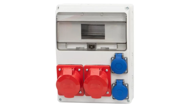 Rozdzielnica LAGO 11M - gniazda 2x16A 5p, 2x230V /11 modułów/