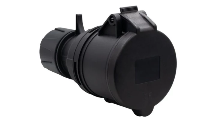Gniazdo siłowe przenośne 32A 5p 380V-415V /FE/ IP44 czarne
