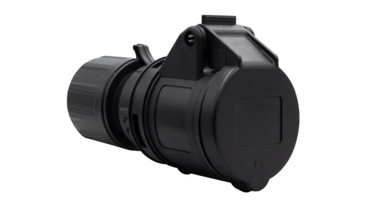 Gniazdo przemysłowe-przenośne 16A 3p 200V-250V /FE/ IP44 czarne