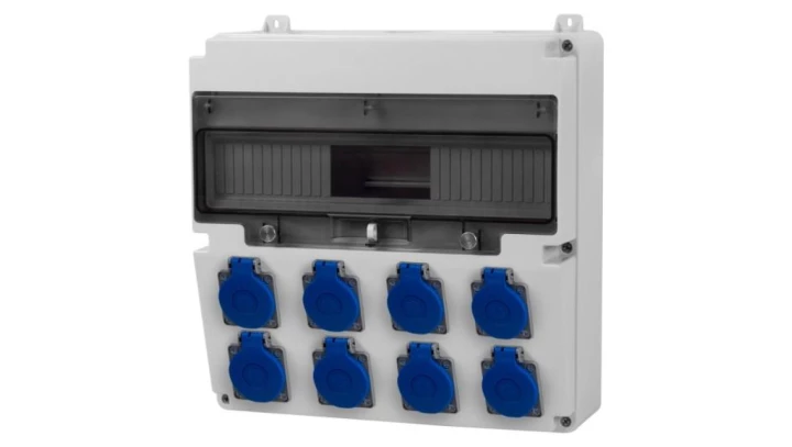 Rozdzielnica LAGO 17M - gniazda 8x230V /17 modułów/