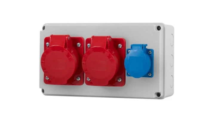 Rozdzielnica HORIZONTAL - gniazda 16A 5p, 32A 5p, 230V