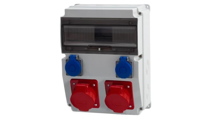 Rozdzielnica CAJA 12M - gniazda 2x16A 5p, 2x230V /12 modułów/
