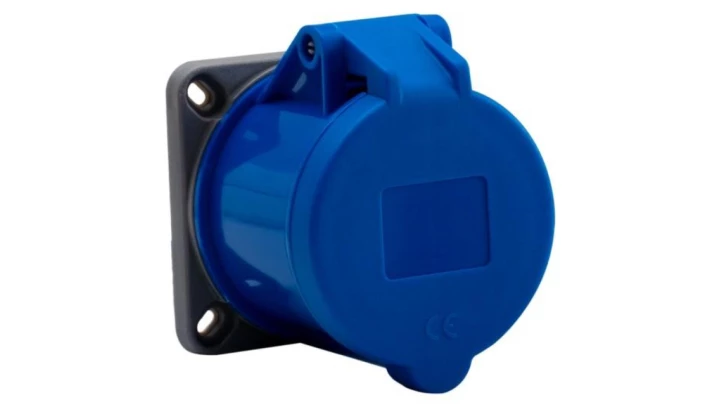 Gniazdo przemysłowe tablicowe proste 32A 3p 250V/FE/ IP44