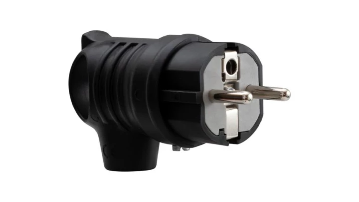 Wtyczka gumowa NOVA kątowa -długa