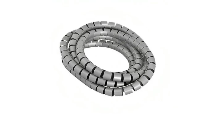 Elastyczny organizer biurkowy typu CABLEZIP maskownica do kabli i przewodów 2,6m 20mm szary
