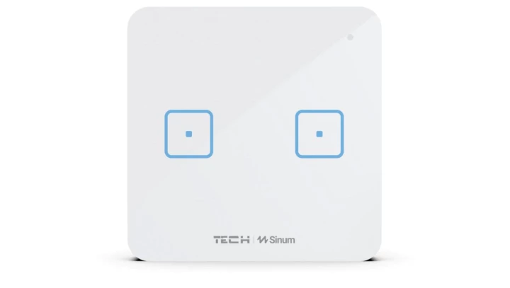 SINUM WS-02 Włącznik dwupolowy kolor biały