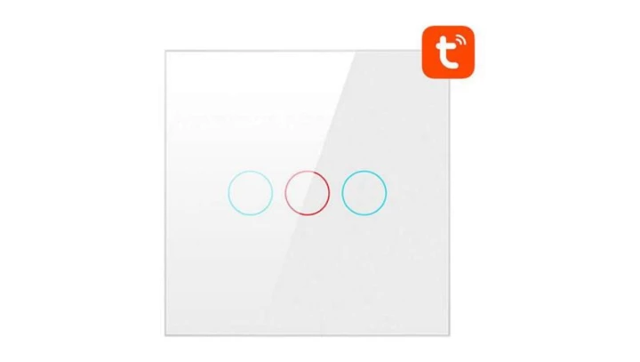 Dotykowy Włącznik Światła ZigBee Avatto LZTS02-EU-W3 Potrójny Bez Neutralnego TUYA (biały)