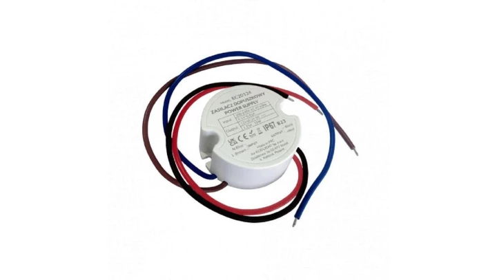 Zasilacz do puszk fi60 1,25A 15W 12V IP67 50x50x22